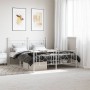 Estructura cama metal con cabecero y estribo blanco 160x200 cm de , Camas y somieres - Ref: Foro24-374409, Precio: 123,94 €, ...