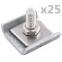 Spalierverbinder 25 Sets Silber von vidaXL, Zubehör für Tore und Zäune - Ref: Foro24-144500, Preis: 34,29 €, Rabatt: %