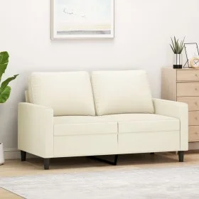 Cream velvet 2-seater sofa 120 cm by , Sofas - Ref: Foro24-359197, Price: 245,67 €, Discount: %