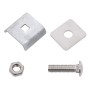 Conector de enrejado 25 sets plateado de vidaXL, Accesorios para rejas y vallas - Ref: Foro24-144500, Precio: 35,01 €, Descue...