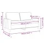 Sofá de 2 plazas terciopelo color crema 120 cm de , Sofás - Ref: Foro24-359197, Precio: 245,67 €, Descuento: %