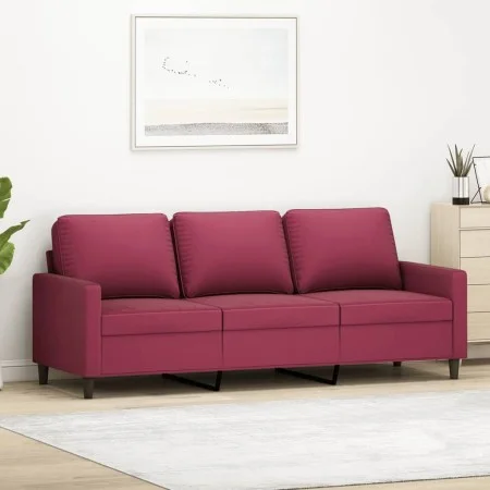 Sofá de 3 plazas de terciopelo rojo tinto 180 cm de , Sofás - Ref: Foro24-359213, Precio: 243,92 €, Descuento: %