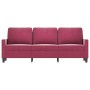 Sofá de 3 plazas de terciopelo rojo tinto 180 cm de , Sofás - Ref: Foro24-359213, Precio: 242,11 €, Descuento: %