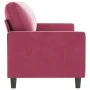Sofá de 3 plazas de terciopelo rojo tinto 180 cm de , Sofás - Ref: Foro24-359213, Precio: 243,92 €, Descuento: %