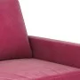 Sofá de 3 plazas de terciopelo rojo tinto 180 cm de , Sofás - Ref: Foro24-359213, Precio: 243,92 €, Descuento: %
