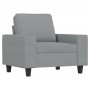 Sillón de tela gris claro 60 cm de , Sofás - Ref: Foro24-359375, Precio: 149,41 €, Descuento: %