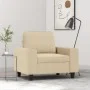 Sillón de tela color crema 60 cm de , Sofás - Ref: Foro24-359377, Precio: 183,05 €, Descuento: %