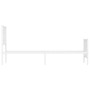 Estructura cama metal con cabecero y pie cama blanca 75x190 cm de , Camas y somieres - Ref: Foro24-374494, Precio: 63,72 €, D...