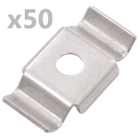 Abrazaderas de mariposa para vallas 50 uds acero inoxidable de vidaXL, Accesorios para rejas y vallas - Ref: Foro24-144508, P...