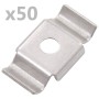 Abrazaderas de mariposa para vallas 50 uds acero inoxidable de vidaXL, Accesorios para rejas y vallas - Ref: Foro24-144508, P...