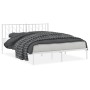 Estructura de cama con cabecero metal blanca 160x200 cm de , Camas y somieres - Ref: Foro24-374489, Precio: 120,44 €, Descuen...