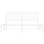 Estructura de cama con cabecero metal blanca 160x200 cm de , Camas y somieres - Ref: Foro24-374489, Precio: 120,44 €, Descuen...