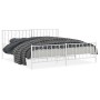 Estructura cama metal con cabecero y estribo blanco 200x200 cm de , Camas y somieres - Ref: Foro24-374511, Precio: 142,27 €, ...