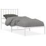 Estructura de cama de metal con cabecero blanco 80x200 cm de , Camas y somieres - Ref: Foro24-374477, Precio: 62,57 €, Descue...
