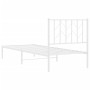 Estructura de cama de metal con cabecero blanco 80x200 cm de , Camas y somieres - Ref: Foro24-374477, Precio: 62,57 €, Descue...