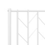 Estructura de cama de metal con cabecero blanco 80x200 cm de , Camas y somieres - Ref: Foro24-374477, Precio: 62,57 €, Descue...
