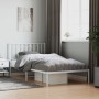 Estructura de cama de metal con cabecero blanco 107x203 cm de , Camas y somieres - Ref: Foro24-374482, Precio: 68,80 €, Descu...