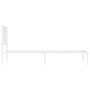 Estructura de cama de metal con cabecero blanco 100x190 cm de , Camas y somieres - Ref: Foro24-374480, Precio: 63,59 €, Descu...