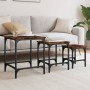 Mesas de centro apilables 3 pzas madera ingeniería roble humo de , Mesas de centro - Ref: Foro24-838935, Precio: 48,81 €, Des...