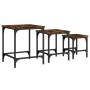 Mesas de centro apilables 3 pzas madera ingeniería roble humo de , Mesas de centro - Ref: Foro24-838935, Precio: 48,81 €, Des...