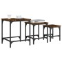 Mesas de centro apilables 3 pzas madera ingeniería roble humo de , Mesas de centro - Ref: Foro24-838935, Precio: 48,81 €, Des...