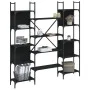 Estantería madera de ingeniería negra 155,5x24x166,5 cm de , Librerías y estanterías - Ref: Foro24-838858, Precio: 100,33 €, ...