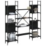 Estantería madera de ingeniería negra 155,5x24x166,5 cm de , Librerías y estanterías - Ref: Foro24-838858, Precio: 101,85 €, ...