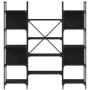 Estantería madera de ingeniería negra 155,5x24x166,5 cm de , Librerías y estanterías - Ref: Foro24-838858, Precio: 101,85 €, ...