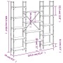 Estantería madera de ingeniería negra 155,5x24x166,5 cm de , Librerías y estanterías - Ref: Foro24-838858, Precio: 101,85 €, ...