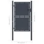 Gartentor aus anthrazitgrauem Stahl 100x150 cm von vidaXL, Gartentore - Ref: Foro24-144520, Preis: 224,04 €, Rabatt: %