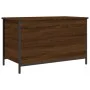 Banco almacenaje madera ingeniería marrón roble 80x42,5x50 cm de , Bancos para recibidores y almacenamiento - Ref: Foro24-839...