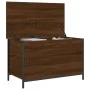 Banco almacenaje madera ingeniería marrón roble 80x42,5x50 cm de , Bancos para recibidores y almacenamiento - Ref: Foro24-839...