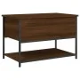 Oak brown engineered wood storage bench 70x42.5x47 cm by , Benches for halls and storage - Ref: Foro24-839022, Price: 55,21 €...