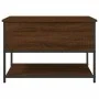 Oak brown engineered wood storage bench 70x42.5x47 cm by , Benches for halls and storage - Ref: Foro24-839022, Price: 55,21 €...
