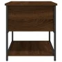 Oak brown engineered wood storage bench 70x42.5x47 cm by , Benches for halls and storage - Ref: Foro24-839022, Price: 55,21 €...