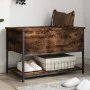 Engineered wood storage bench smoked oak 70x42.5x47 cm by , Benches for halls and storage - Ref: Foro24-839020, Price: 53,47 ...