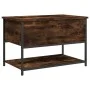 Engineered wood storage bench smoked oak 70x42.5x47 cm by , Benches for halls and storage - Ref: Foro24-839020, Price: 53,47 ...