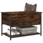Engineered wood storage bench smoked oak 70x42.5x47 cm by , Benches for halls and storage - Ref: Foro24-839020, Price: 53,47 ...