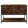 Engineered wood storage bench smoked oak 70x42.5x47 cm by , Benches for halls and storage - Ref: Foro24-839020, Price: 53,47 ...