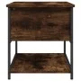 Engineered wood storage bench smoked oak 70x42.5x47 cm by , Benches for halls and storage - Ref: Foro24-839020, Price: 53,47 ...