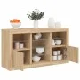 Aparador con luces LED roble Sonoma 123x37x67 cm de , Aparadores - Ref: Foro24-3209081, Precio: 171,09 €, Descuento: %
