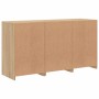 Aparador con luces LED roble Sonoma 123x37x67 cm de , Aparadores - Ref: Foro24-3209081, Precio: 175,27 €, Descuento: %
