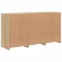 Aparador con luces LED roble Sonoma 123x37x67 cm de , Aparadores - Ref: Foro24-3209081, Precio: 171,09 €, Descuento: %