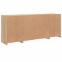 Aparador con luces LED roble Sonoma 163x37x67 cm de , Aparadores - Ref: Foro24-3209074, Precio: 201,60 €, Descuento: %