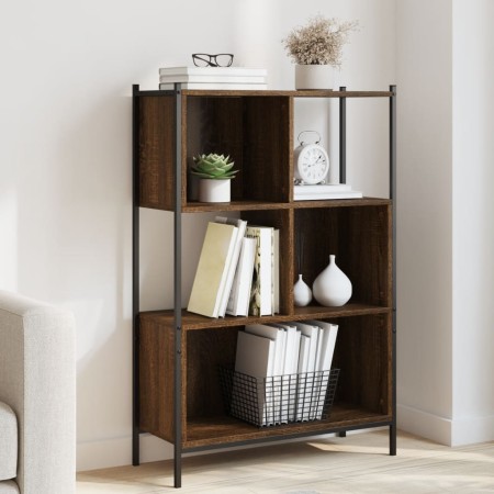 Estantería madera de ingeniería marrón roble 72x28x109 cm de , Librerías y estanterías - Ref: Foro24-838887, Precio: 63,61 €,...