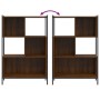 Estantería madera de ingeniería marrón roble 72x28x109 cm de , Librerías y estanterías - Ref: Foro24-838887, Precio: 63,61 €,...
