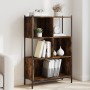 Estantería madera de ingeniería roble ahumado 72x28x109 cm de , Librerías y estanterías - Ref: Foro24-838885, Precio: 61,66 €...