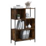 Estantería madera de ingeniería roble ahumado 72x28x109 cm de , Librerías y estanterías - Ref: Foro24-838885, Precio: 61,66 €...