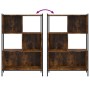 Estantería madera de ingeniería roble ahumado 72x28x109 cm de , Librerías y estanterías - Ref: Foro24-838885, Precio: 61,66 €...