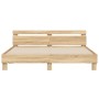 Estructura de cama cabecero y luces LED roble Sonoma 200x200 cm de , Camas y somieres - Ref: Foro24-3207520, Precio: 177,27 €...